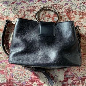 Patricia Nash Empoli Ring Handle Leather Satchel Bag